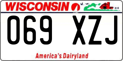 WI license plate 069XZJ
