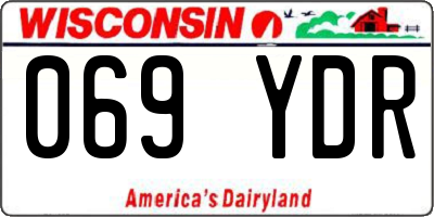 WI license plate 069YDR