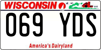 WI license plate 069YDS