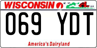 WI license plate 069YDT
