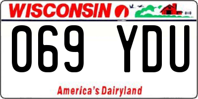 WI license plate 069YDU