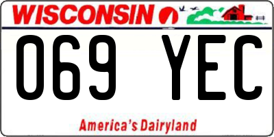 WI license plate 069YEC