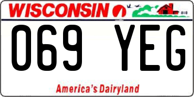 WI license plate 069YEG