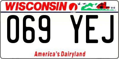 WI license plate 069YEJ