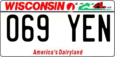 WI license plate 069YEN