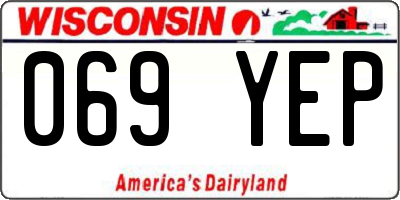 WI license plate 069YEP
