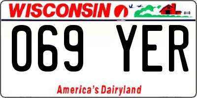 WI license plate 069YER