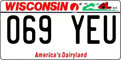 WI license plate 069YEU