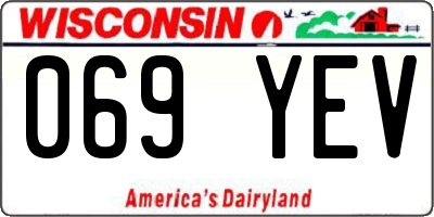 WI license plate 069YEV