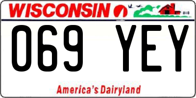 WI license plate 069YEY