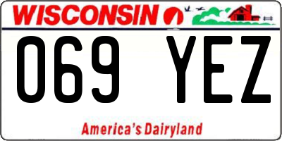 WI license plate 069YEZ