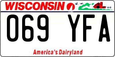 WI license plate 069YFA
