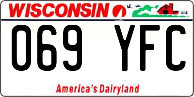 WI license plate 069YFC