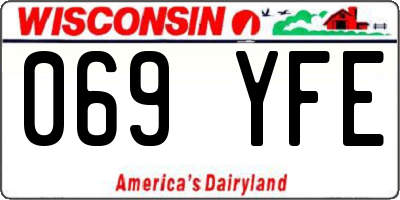 WI license plate 069YFE