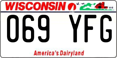 WI license plate 069YFG