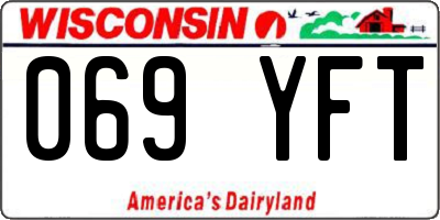 WI license plate 069YFT
