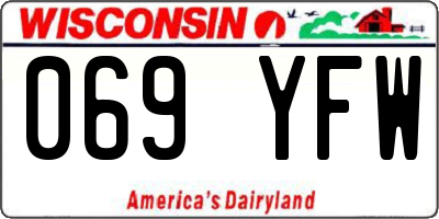 WI license plate 069YFW