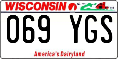 WI license plate 069YGS