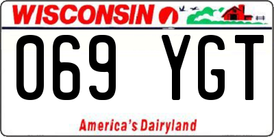 WI license plate 069YGT