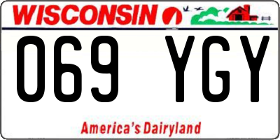 WI license plate 069YGY