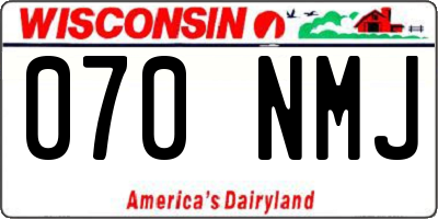 WI license plate 070NMJ