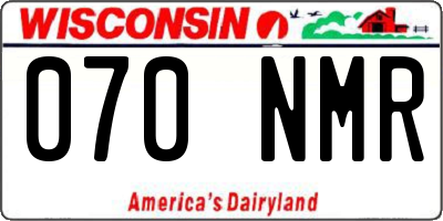WI license plate 070NMR