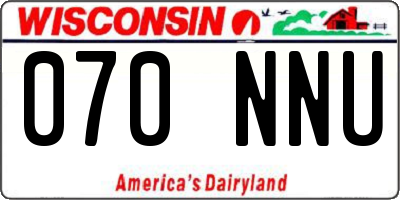 WI license plate 070NNU