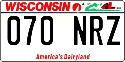WI license plate 070NRZ
