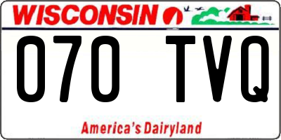 WI license plate 070TVQ