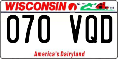WI license plate 070VQD