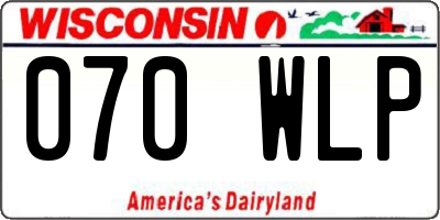 WI license plate 070WLP