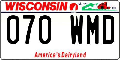 WI license plate 070WMD