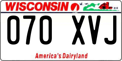 WI license plate 070XVJ