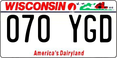 WI license plate 070YGD