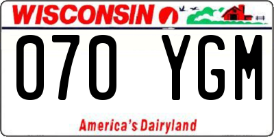 WI license plate 070YGM