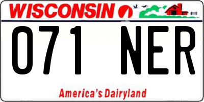 WI license plate 071NER