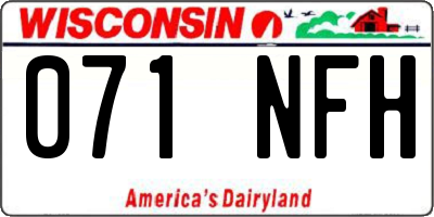 WI license plate 071NFH