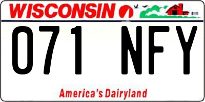 WI license plate 071NFY