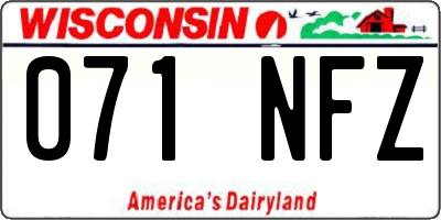 WI license plate 071NFZ