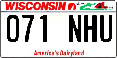 WI license plate 071NHU