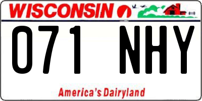 WI license plate 071NHY