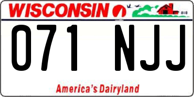 WI license plate 071NJJ