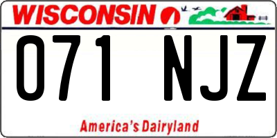 WI license plate 071NJZ