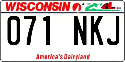WI license plate 071NKJ