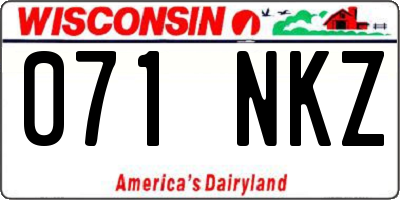 WI license plate 071NKZ