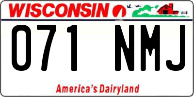 WI license plate 071NMJ