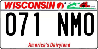 WI license plate 071NMO