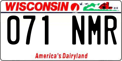 WI license plate 071NMR