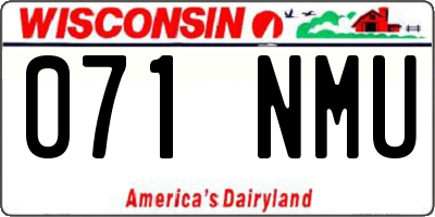 WI license plate 071NMU