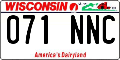 WI license plate 071NNC